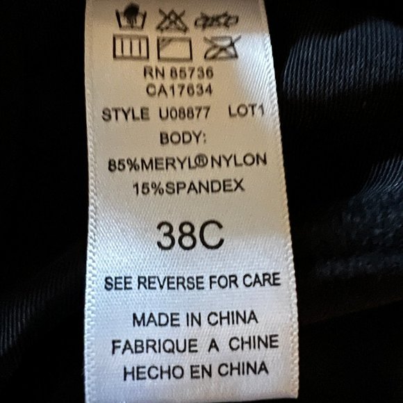 Like new COCO REEF Black White Gray Print Gold Hardware Swim Tankini Top… - Picture 6 of 7